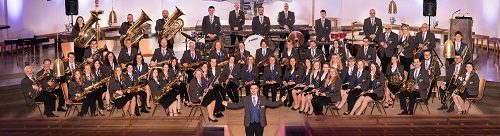 Foto der Stadtmusik Triberg am Weihnachtskonzert 2024 in der Stadtkirche